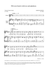 Fill your hearts with joy and gladness SAB choral sheet music cover